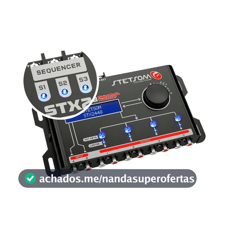 Processador Crossover Eq Stetsom Stx-2448 Sequenciador