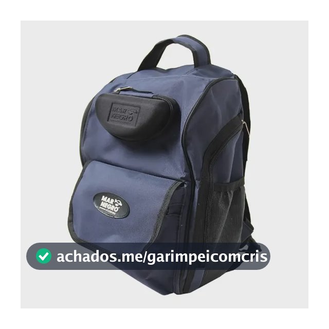 Mochila De Pesca Com Porta Óculos - Mar Negro Azul-marinho