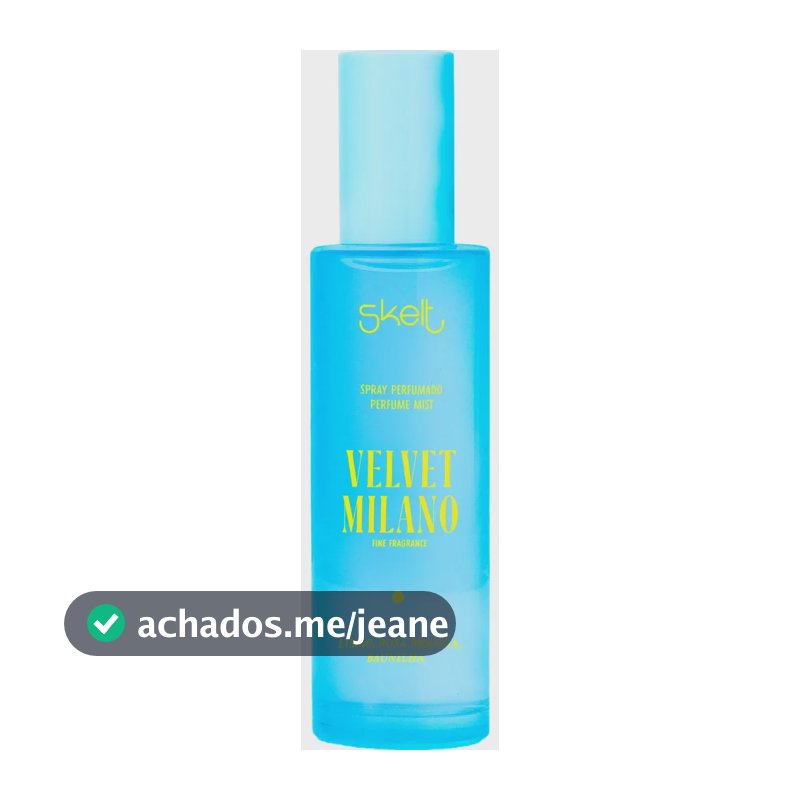Skelt Body Splash Velvet Milano 100ml | Fragrância Gourmand Cítrica, Limão, Bergamota, Frutas Vermelhas e Baunilha, Sofisticada e Marcante, Alta Fixação | Todos os Tipos de Pele