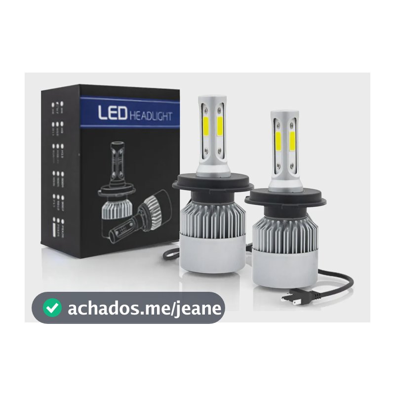 Kit Super Led Techone 8000k 12v 24v Sotcar H4 H7 Hb4 H4 Bege Branco-quente