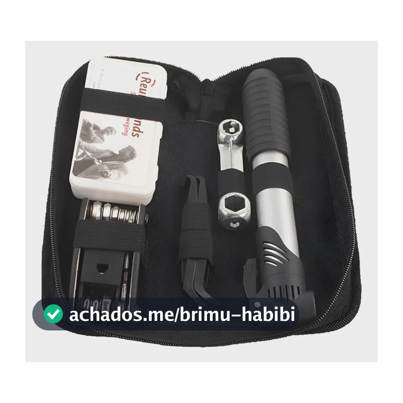 Kit Ferramentas Bike Chaves Remendo Reparo Pneu Bolsa Quadro Kit Completo