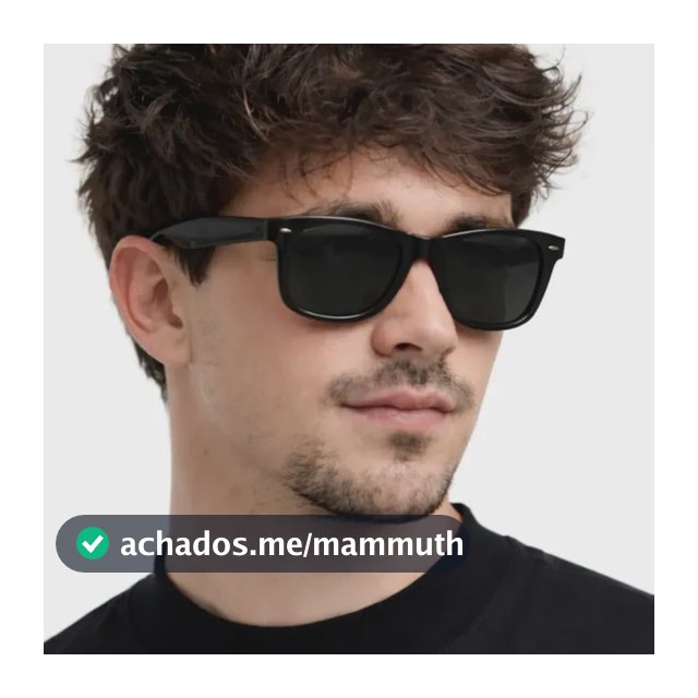 Óculos De Sol Quadrado Preto Clássico Unissex Proteção Uv400