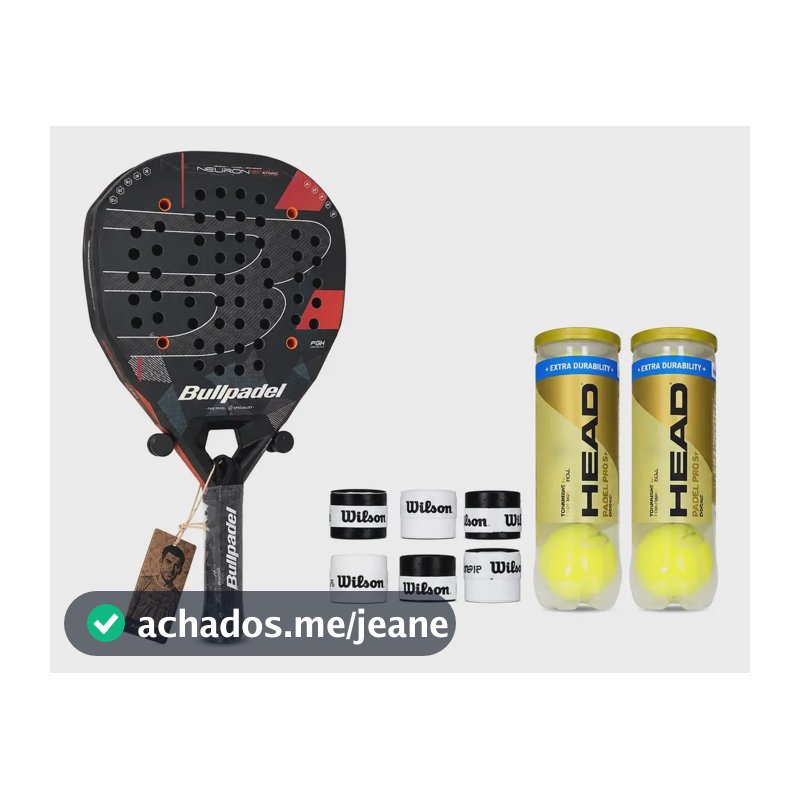 Raquete De Pádel Bullpadel Neuron 02 Edge 2026 + Brindes Preto