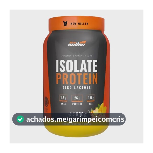 Whey Isolado Zero Lactose Suplemento Em Pó 900g New Millen