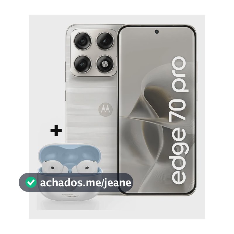 Kit Smartphone Motorola Edge 70 Pro 5g 256gb Branco + Moto Buds 2 Plus Bose Branco