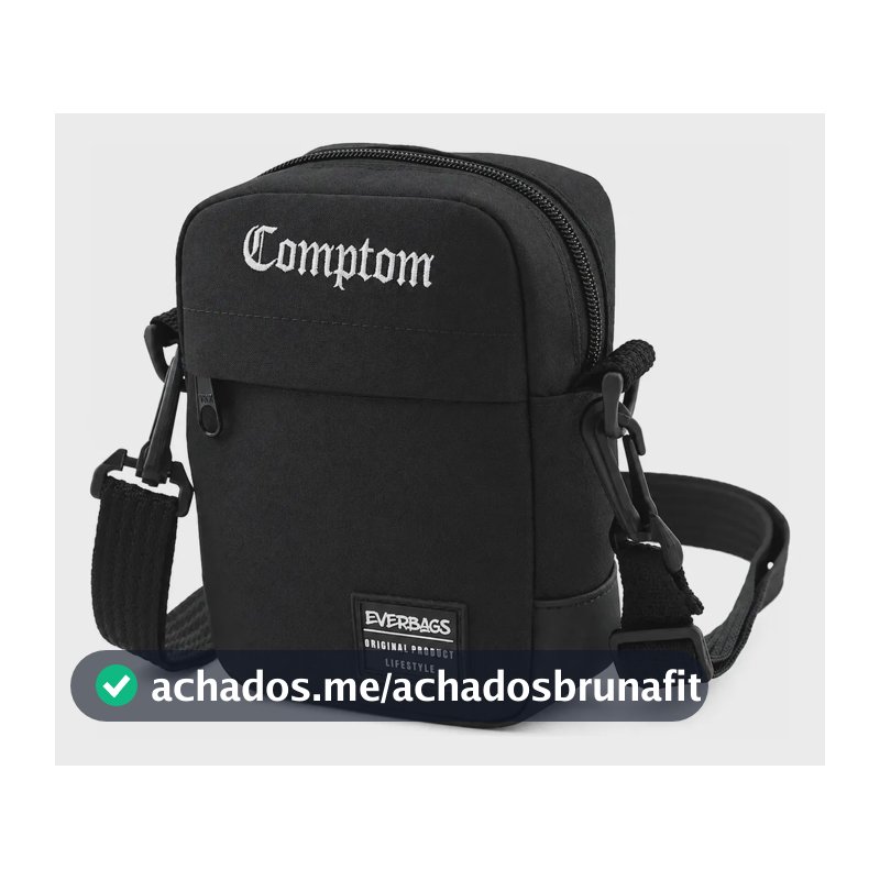 Shoulder Bag Bolsa Transversal Pochete Academia Treino Viagem Passeio Esportivo Porta Documento Carteira Resistente Reforçada Cor Preto