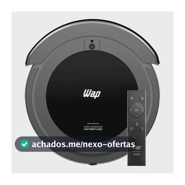 WAP Robô W200 Aspirador Robô 3 em 1 Varre Aspira Passa Pano Bivolt