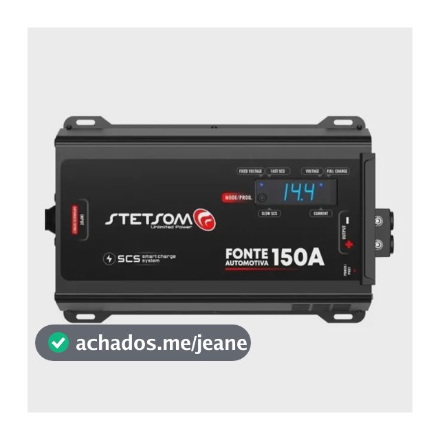 Fonte Carregador Stetsom Infinite 150a para Som Automotivo 12v Bivolt