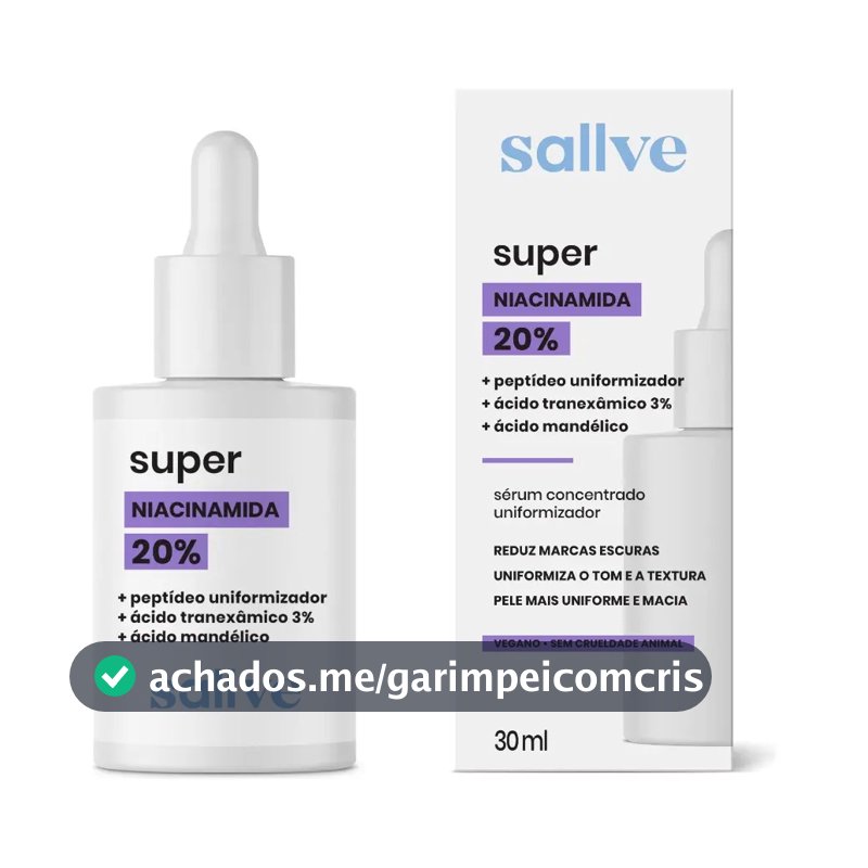 Sérum Facial Super Niacinamida 20% 30ml Sallve