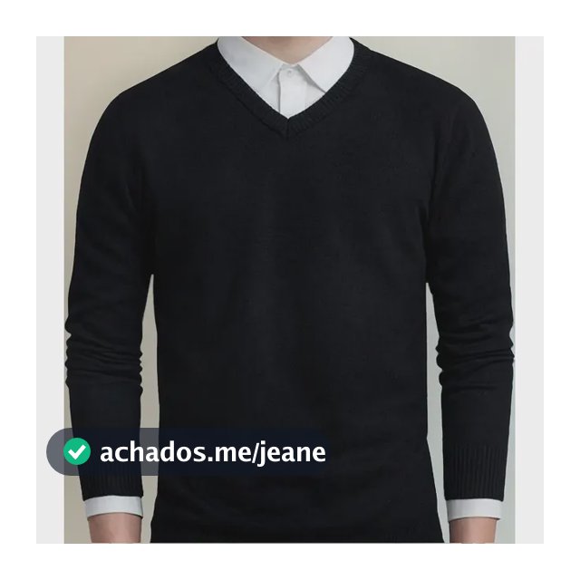 Suéter Masculino Gola V Malha Blusa Slim Inverno