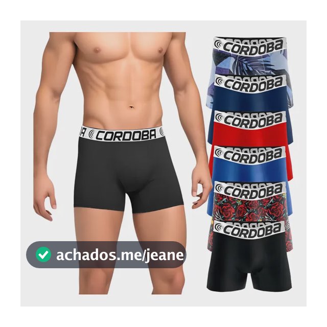 Kit 6 Cuecas Masculinas Boxer Variadas Alta Qualidade Aaa