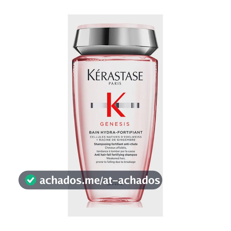 Shampoo Antiqueda Fortificante com Células Nativas de Edelweiss e Raiz de Gengibre para Cabelos Oleosos, Finos ou Normais, Genesis Bain Hydra-Fortifiant Kérastase, 250ml