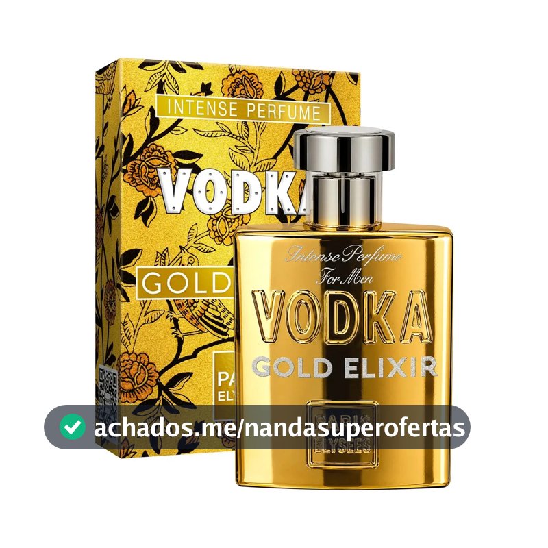 Perfume Vodka Gold Elixir Paris Elysees Masculino 100ml