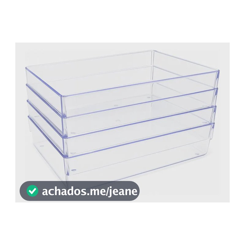 Kit 4 Peças Organizadores Multiuso Modular Acrilico Grande