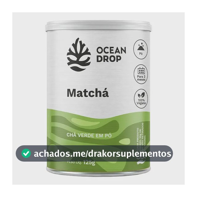 Suplemento em pó Ocean DROP Smart Plant-based Vitamins Matcha x 125g