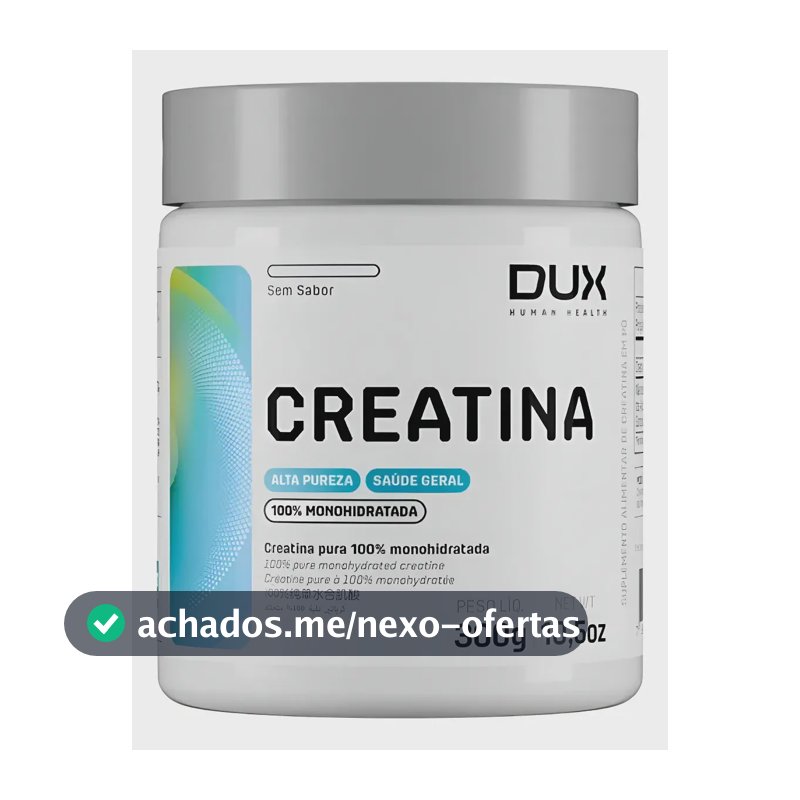 Creatina Dux Nutrition 300g Monohidratada 100% Pura Sem Sabor
