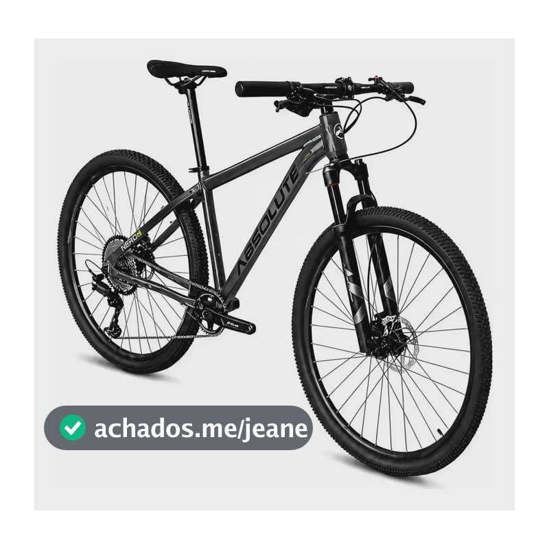 Bicicleta Absolute Nero 6 Comp Shimano Deore Freio Mt200 12v Cinza/preto 19