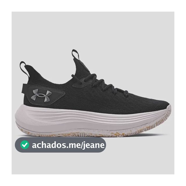 Tênis Masculino Hooper Under Armour Black/white/metpewter Liso 37