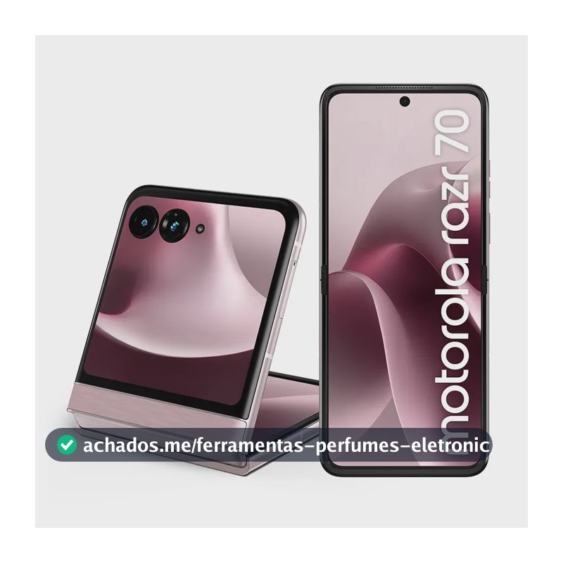 Smartphone Motorola Razr 70 5g - 256gb 8gb Ram+16gb Ram Boost, Tela Externa 3.6 E Tela Interna 6.9 Extreme Amoled 120hz - Rosa