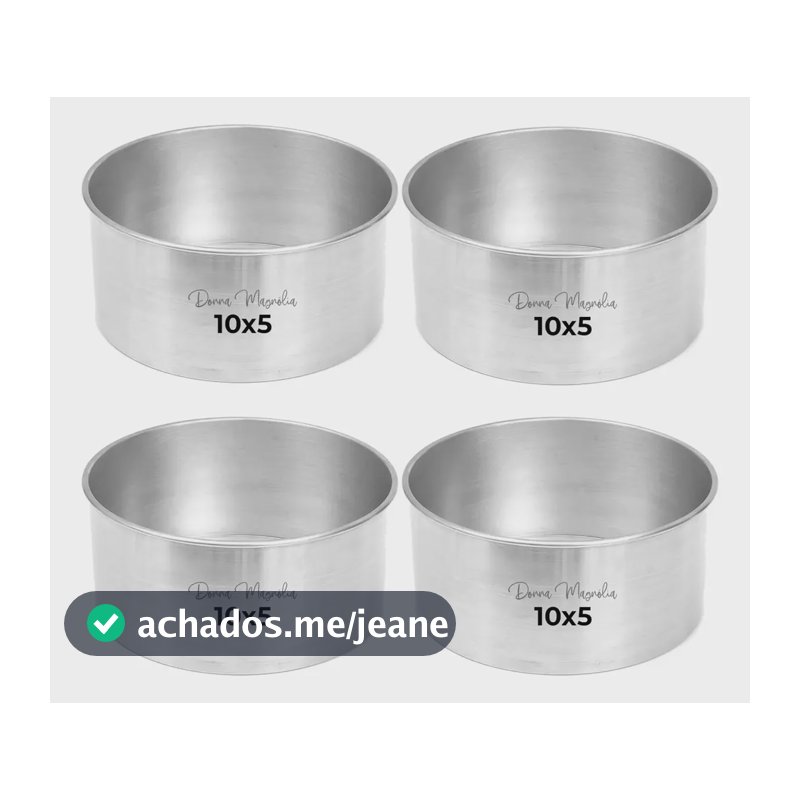 Kit 4 Quatro Forma Assadeira Bolo Meme Bento Cake 10 X 5 J47 Alumínio