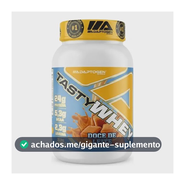 Suplemento Tasty Whey 3w Adaptogen Science Gourmet Pote 900g Doce De Leite