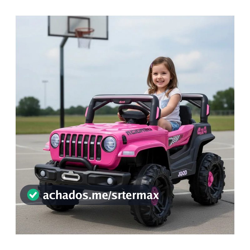 Jipe Infantil Elétrico 12v Carrinho Controle Remoto Música Brinq Kids