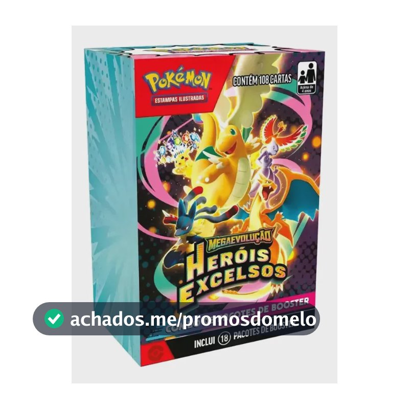 Combo De Booster Pokémon Heróis Excelsos 108 Cartas Copag 2026 Cartas Pokémon Português