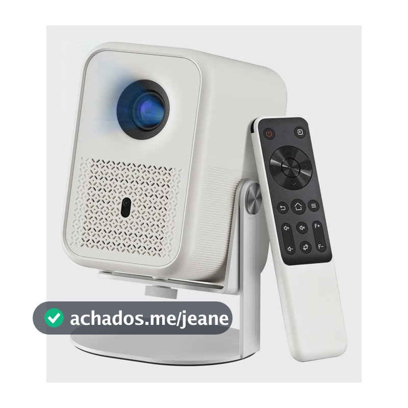 Projetor Basike 4K Portátil com Wi-Fi, Bluetooth e Resolução 1080P