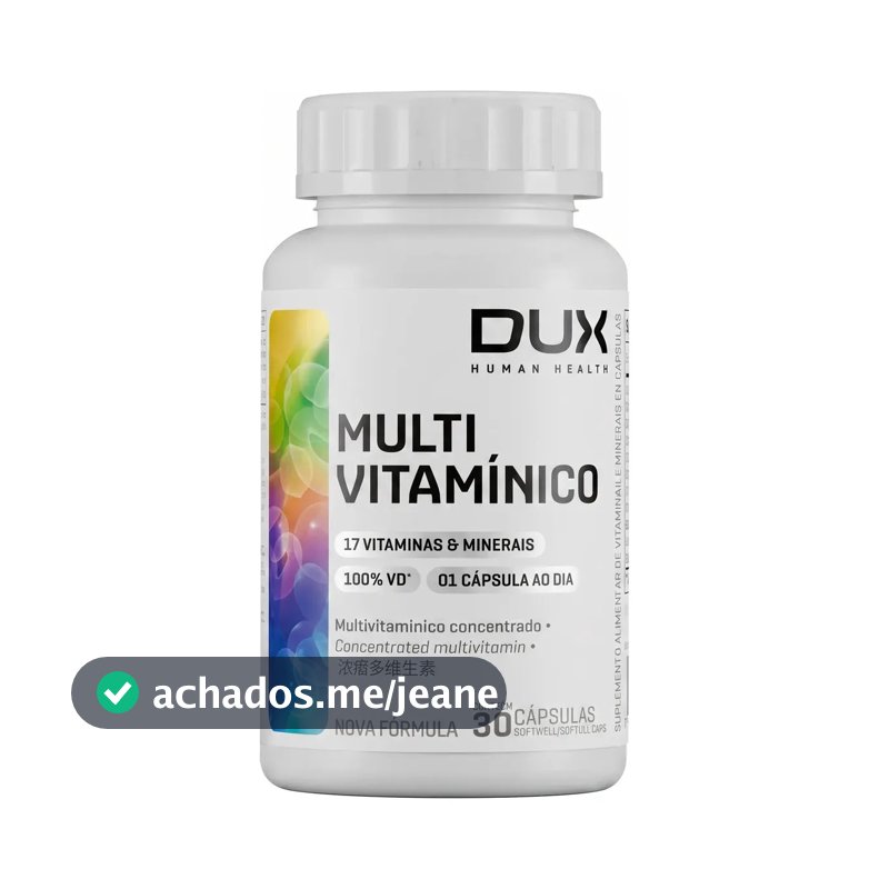 Multivitamínico - Pote 30 Cápsulas Dux Nutrition