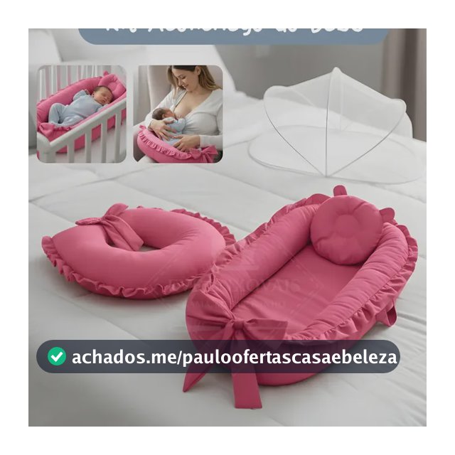 Kit Ninho Redutor + Almofada Amamentação + Mosquiteiro