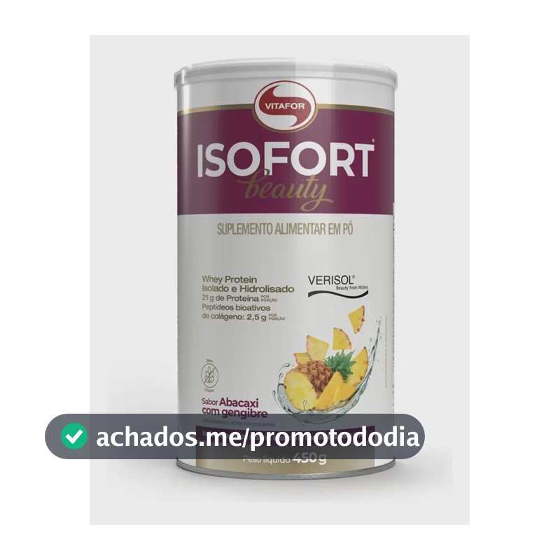 Isofort Beauty Whey Abacaxi Com Gengibre 450g Vitafor Abacaxi Com Gengibre