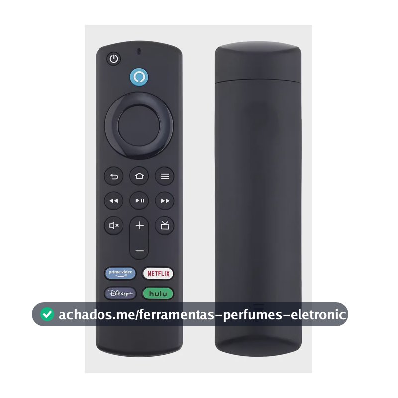 Controle Remoto Fire Stick Tv 4k Comando De Voz Alexa Amazon Preto
