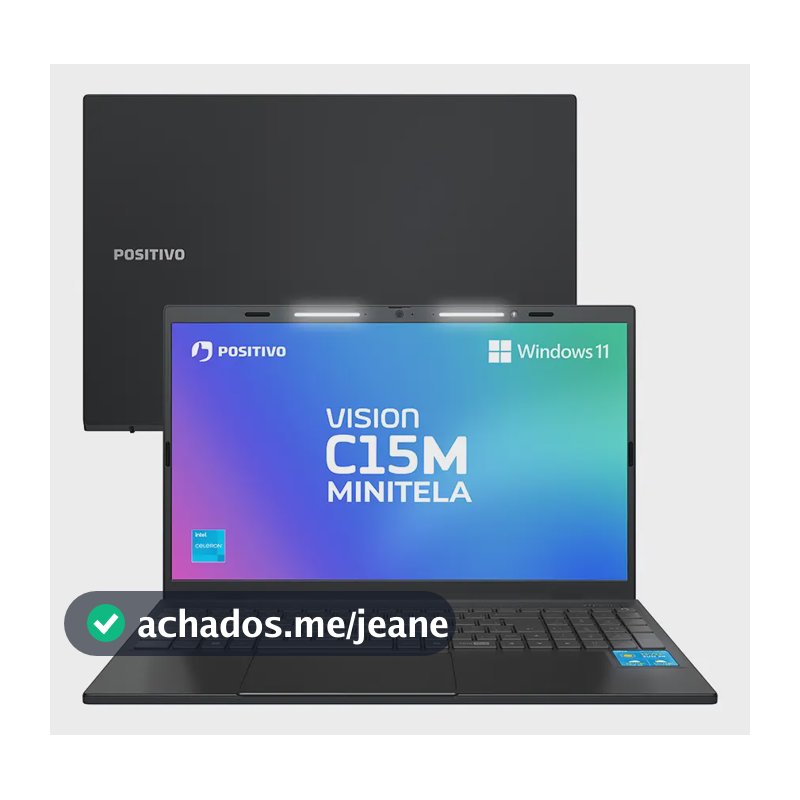 Notebook Positivo Vision C15M Minitela Celeron, 8GB 128GB eMMC, Tela 15.6" HD Antirreflexo, Windows 11, Tecla Link, Cinza 1