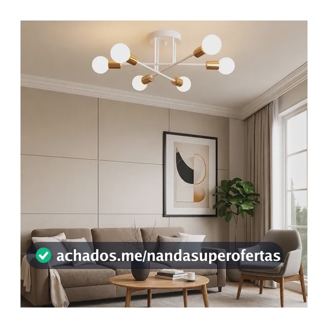 Luminária Lustre Teto Moderno Pendente Para Sala Sputnik
