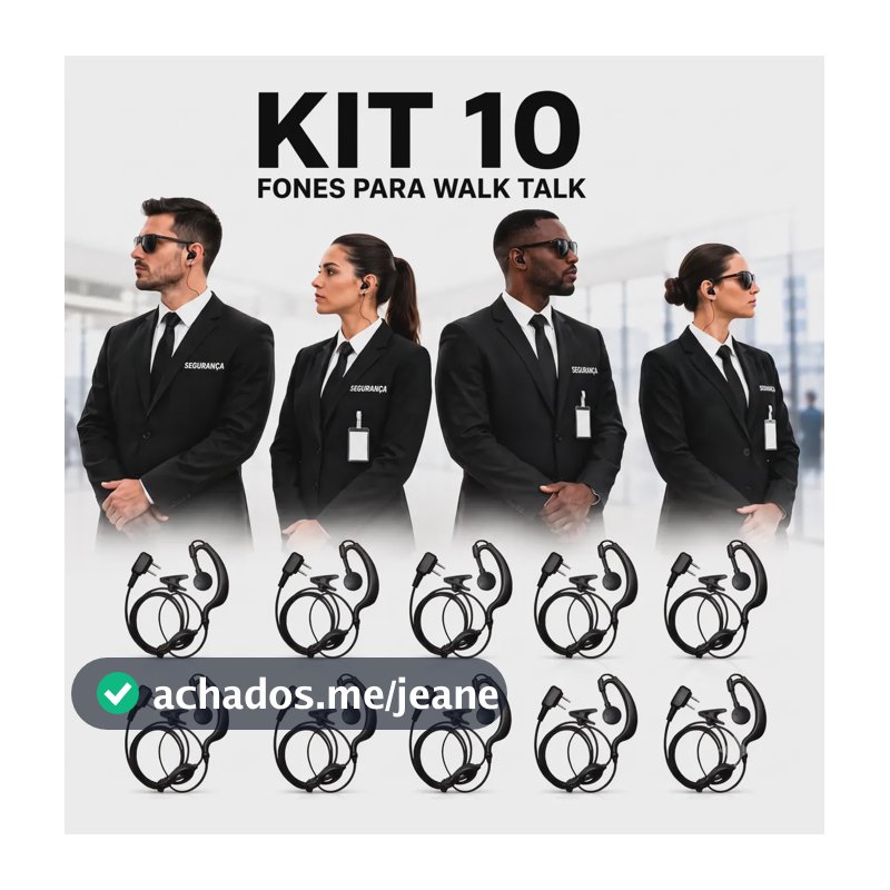 Kit 10 Fone De Ouvido Radio Comunicador Baofeng  Uv5r 777s