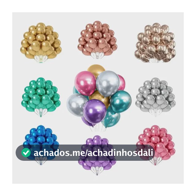 Kit 100 Balão Metalizado Bexiga N10 Festa Aniversário Evento