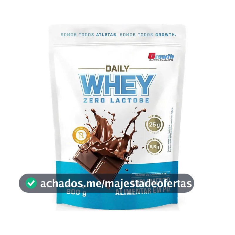 Daily Whey Protein Zero Lactose 800g Growth Supplements Chocolate