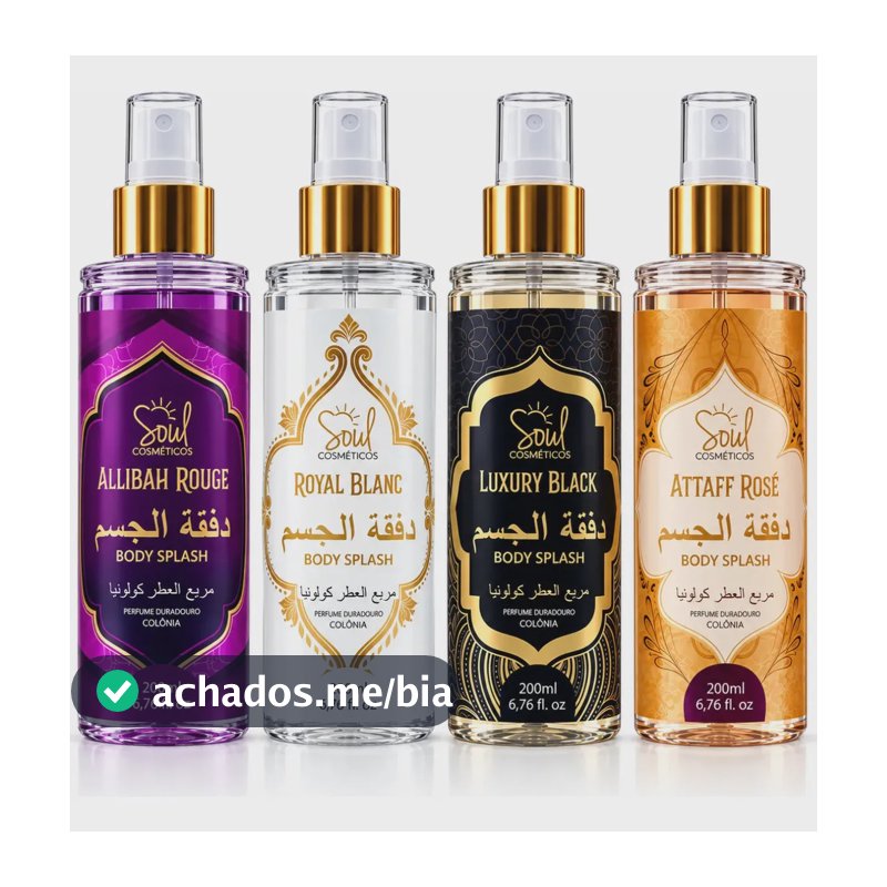 Body Splash Arabe C/4un 200ml Perfume Feminino de Luxo Alta Concentração