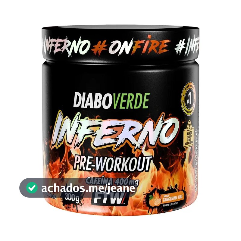 Suplemento FTW Diabo Verde Diablo en pó sabor tangerina fire x 300g