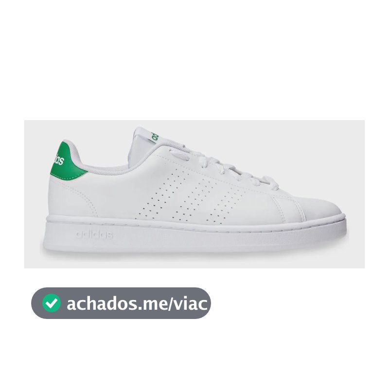 Tênis Masculino E Feminino Advantage 2.0 adidas Branco E Verde Liso 36 Br
