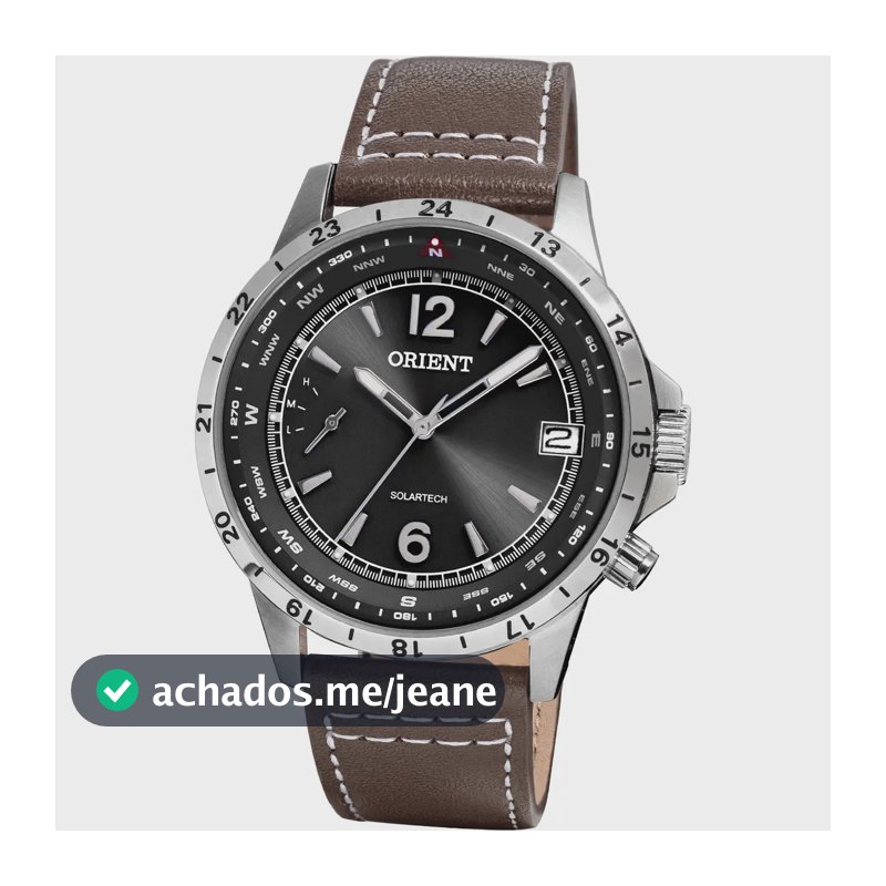 Relógio Masculino Orient Solartech Neo Sports Exclusivo Couro Legítimo MBSC1051P2NB