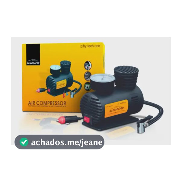 Mini Compressor Ar 300psi Pra Pneu Carro Moto Bicicleta Cor Preto