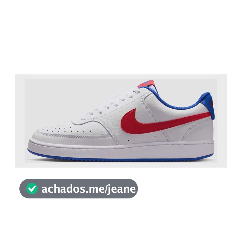 Tênis Nike Court Vision Low Masculino Branco/azul 43 Br