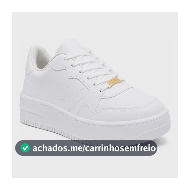 Tênis Original Feminino Vizzano Casual Com Solado Ultra Leve Branco 34 Br