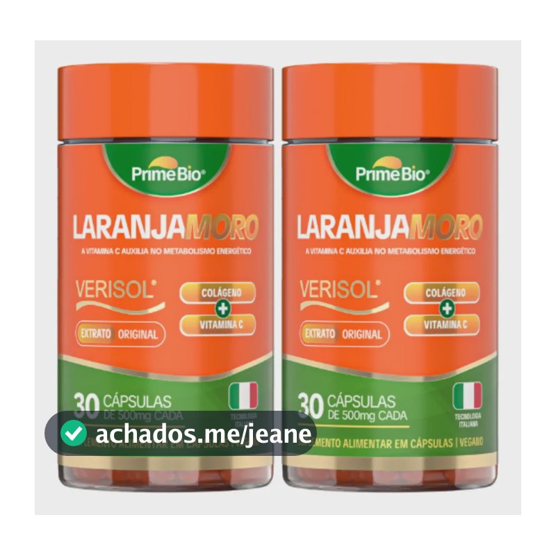 Kit 2x Laranja Moro Morosil + Colágeno Verisol + Vitamina C - Prime Bio
