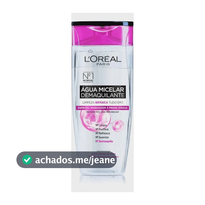 Água Micelar L'Oréal Paris Bifásica Limpeza Facial 200ml