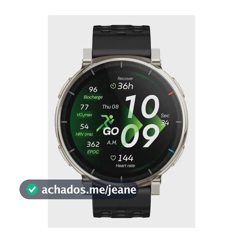 Relógio Amazfit Active 3 Premium Safira 170 Esportes Prateado Preto