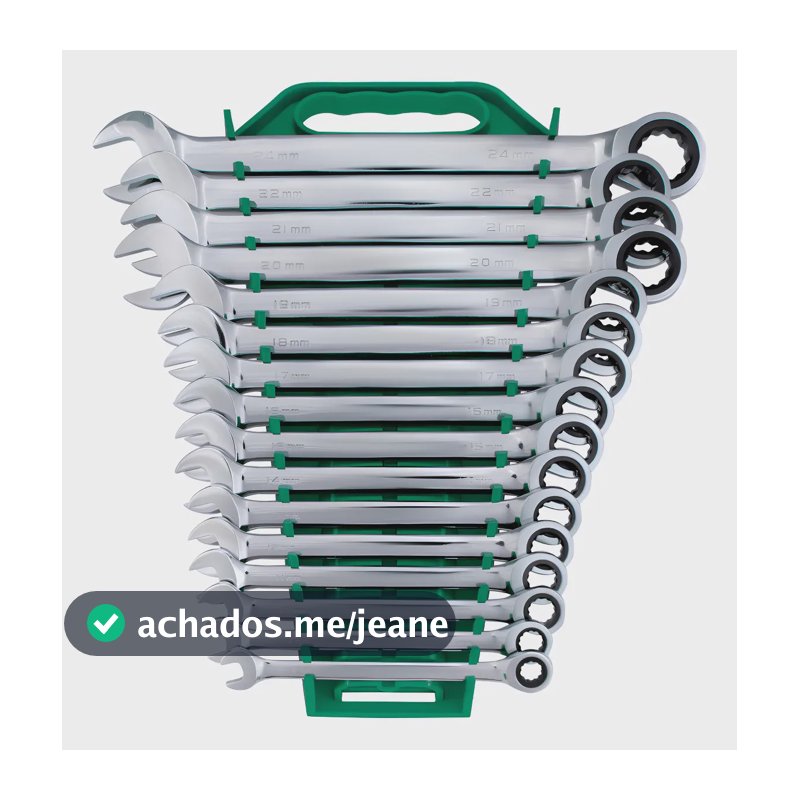Jogo Chave Combinada Catraca 1/4 A 1 13 Pçs St09040g Sata Cor Cromado