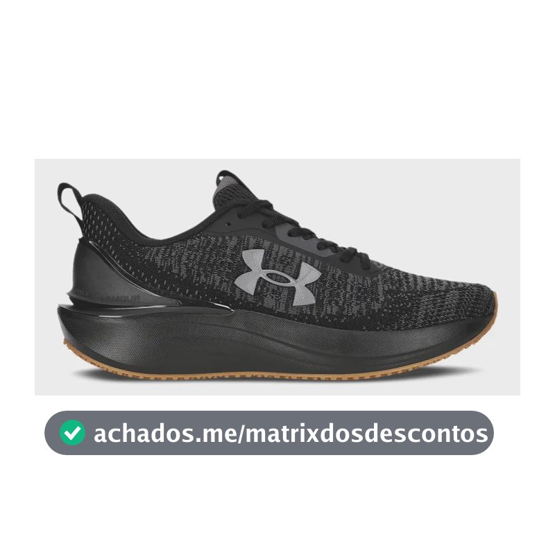 Tênis De Corrida Masculino Charged Skyline 4 Under Armour Preta Liso 43 Br