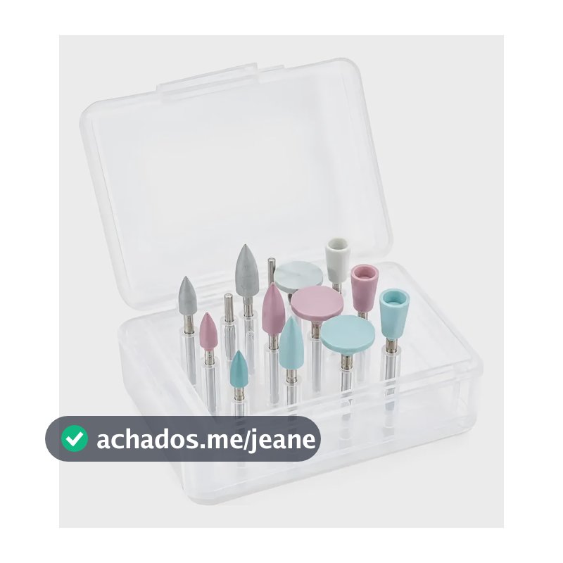 Kit Polimento De Resina 12 Peças Silicone Cinza